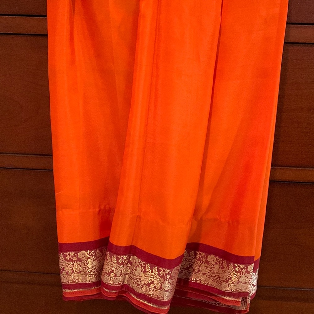 nEW saree with blouse : synthetic material : Price reduced ; great deal!